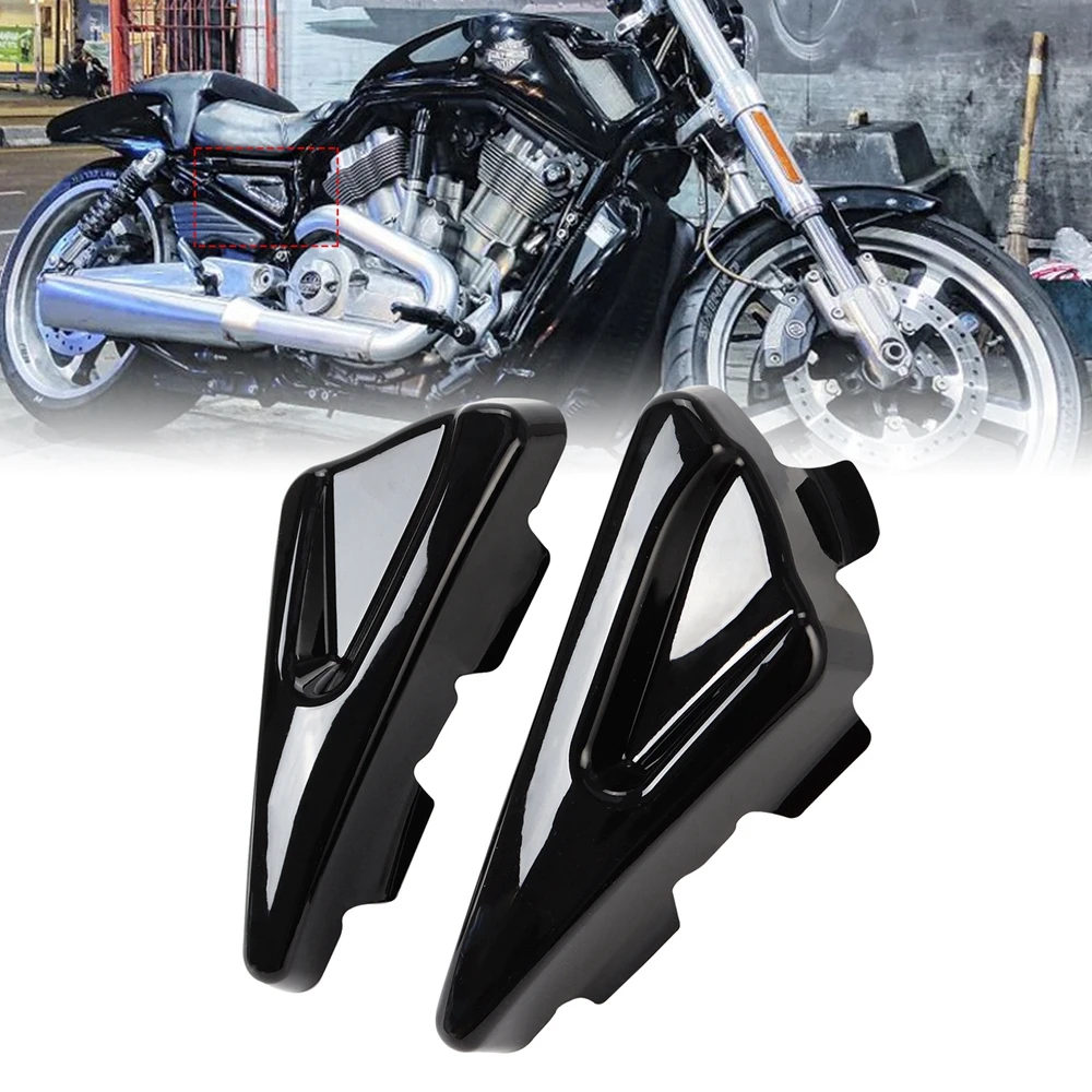 Motorcycle ABS Gloss Black Tank Side Frame Covers For Harley V-ROD VRSCDX NIGHT ROD SPECIAL NRS VRSCF MUSCLE 2007-2017