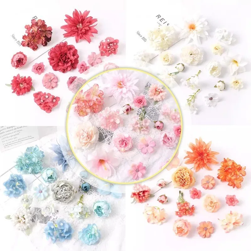 

Multicolor Mixed Artificial Flowers Silk Rose Fake Flowers Autumn for Home Decor Wedding Decoration DIY Craft Garland Accessory