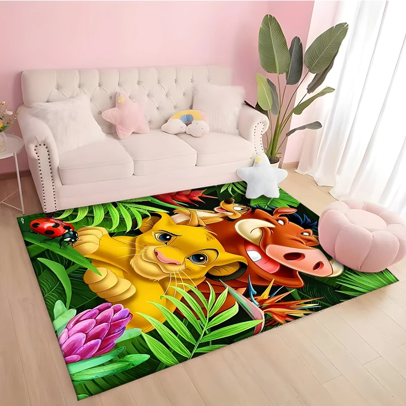 Disney The Lion King Area Rug,Carpet for Home Living Room Bedroom Sofa Doormat Kitchen Decor,Non-slip Floor Mat Area Rug