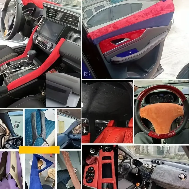 20X30/150CM Self-adhesive Film Stickers For Car Interiors Imitation PU Leather Suede Fur Decoration For Modelling Stickers DIY