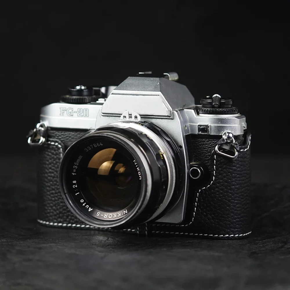 

Чехол FG20, получехол ручной работы, быстросъемный кожаный чехол для камеры, кожаный чехол для Nikon FG-20, кожаный ремешок для камеры