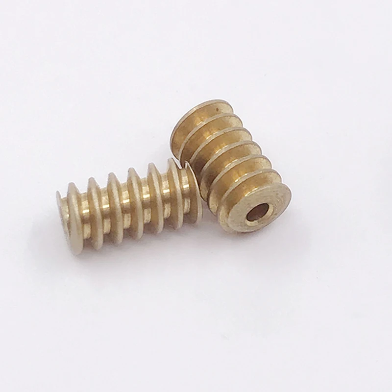 0.5 Modulus 2.28mm/ 2.98mm Hole Diameter Copper Metal Worm Spindle Gear Length 10mm for 2.3mm 3mm Shaft Motor DIY RC Model