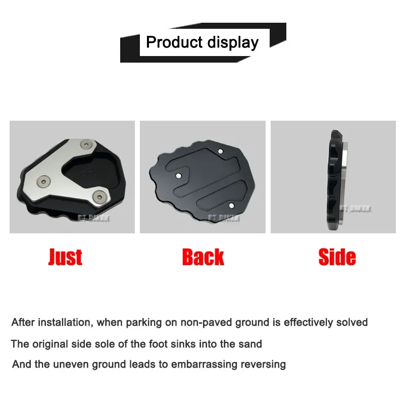 For HONDA CB500X CB 500X CB400X CB 400X 2013-2023 CNC Kickstand Enlarge Plate Foot Side Stand Enlarger Extension Support Pad