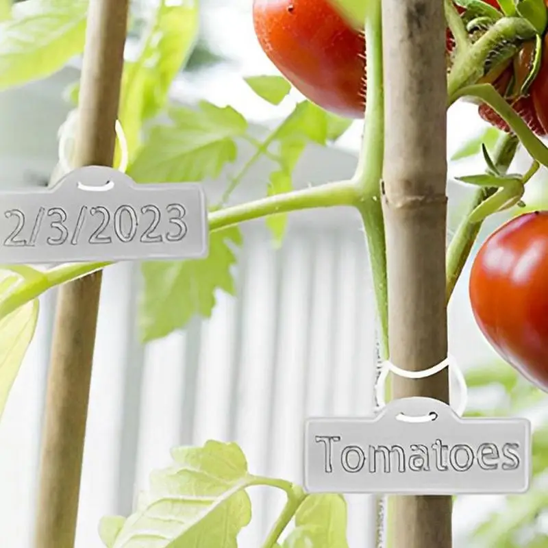 Aluminum Plants Labels Waterproof Garden Tree Tags With Metal Wires Double Sided Flower Labels For Growth Record Gardening Tools