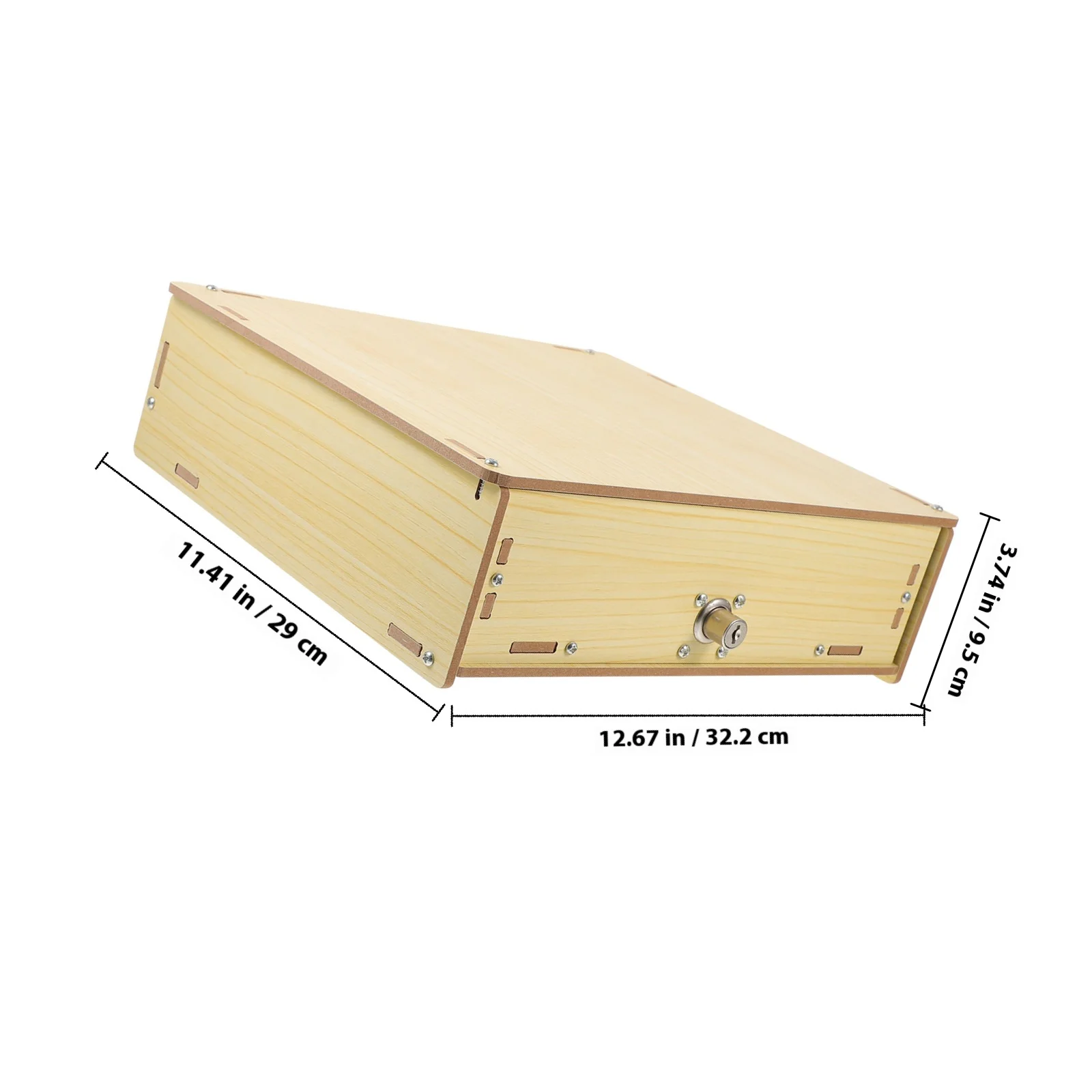 درج النقود الخشبي صينية متعددة الوظائف ماكينة تسجيل المدفوعات النقدية إدراج صينية المال المنظم تخزين متعدد المقصورات لملاحظات العملات المعدنية #6