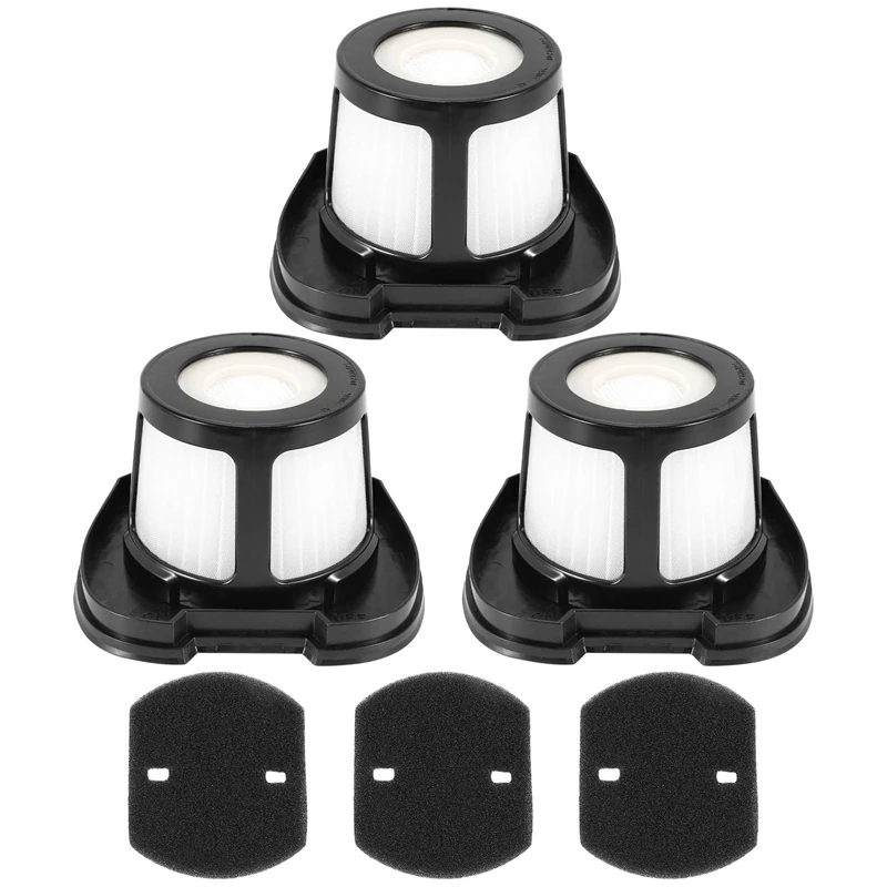 3 Pack Filters For Bissell 2390 2390A 2389 Pet Hair Eraser Cordless Pet Hand Vacuums Part 614212 1614203 1614204