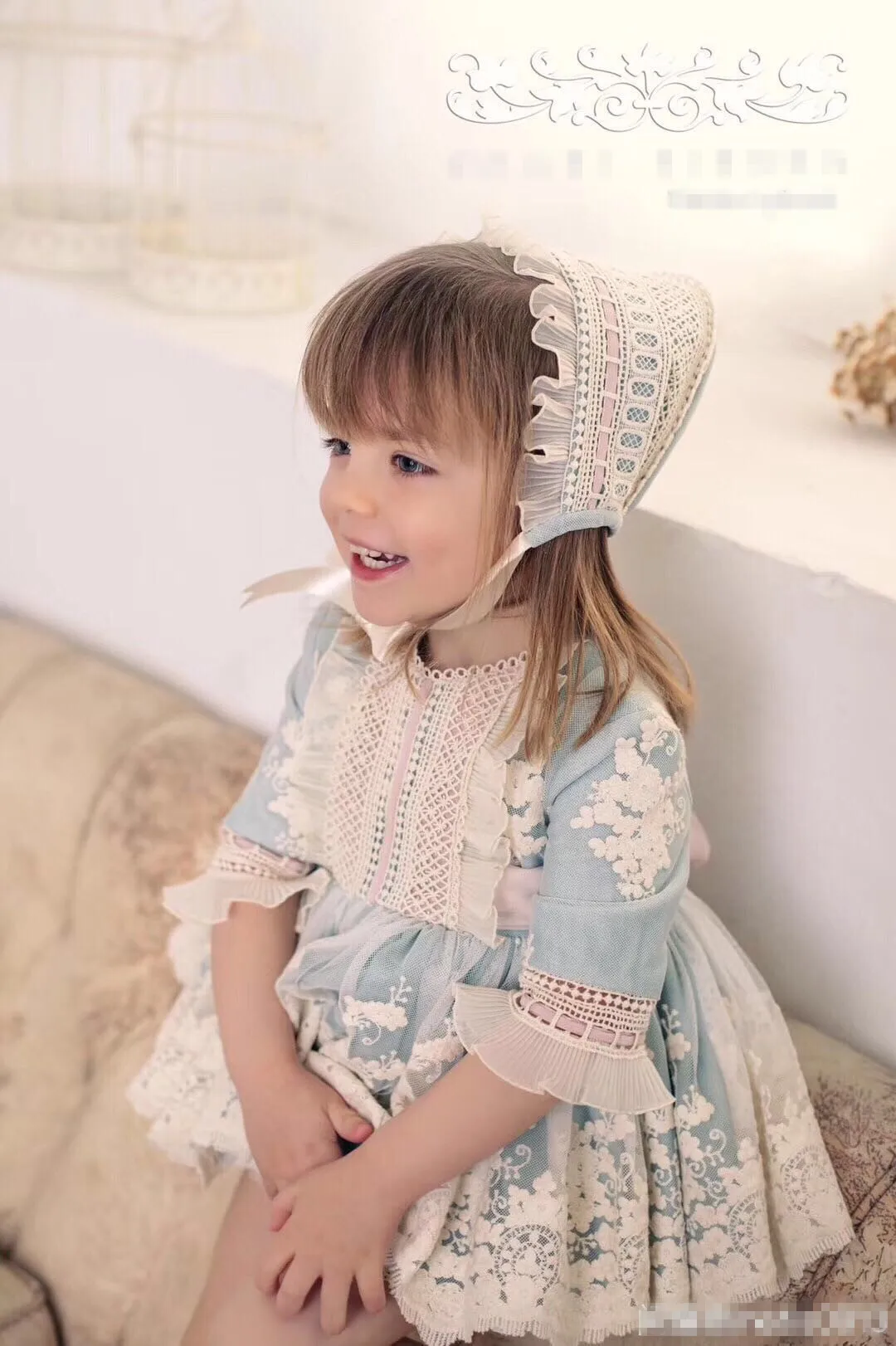 Josaywin Baby Girl Lolita Princess Ball Gown Spanish Vintage Autumn Winter Cute Kids Dresses Vestidos Baby Children Dresses