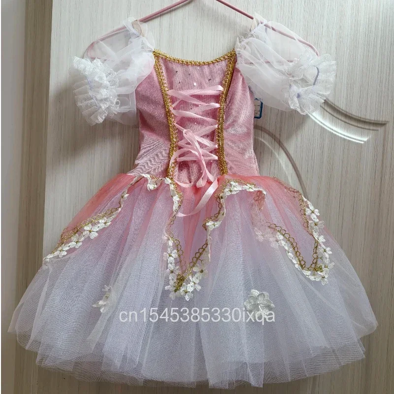 

Профессиональный балетный костюм для девочек и женщин: длинное романтическое туту для выступлений, костюм для танца «Лебедь»