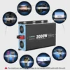 純粋な正弦波インバーター,連続電力,2000w,4000w,dc 12vからac 230v,50hz,euプラグ,車の電圧計コンバーター,液晶 5