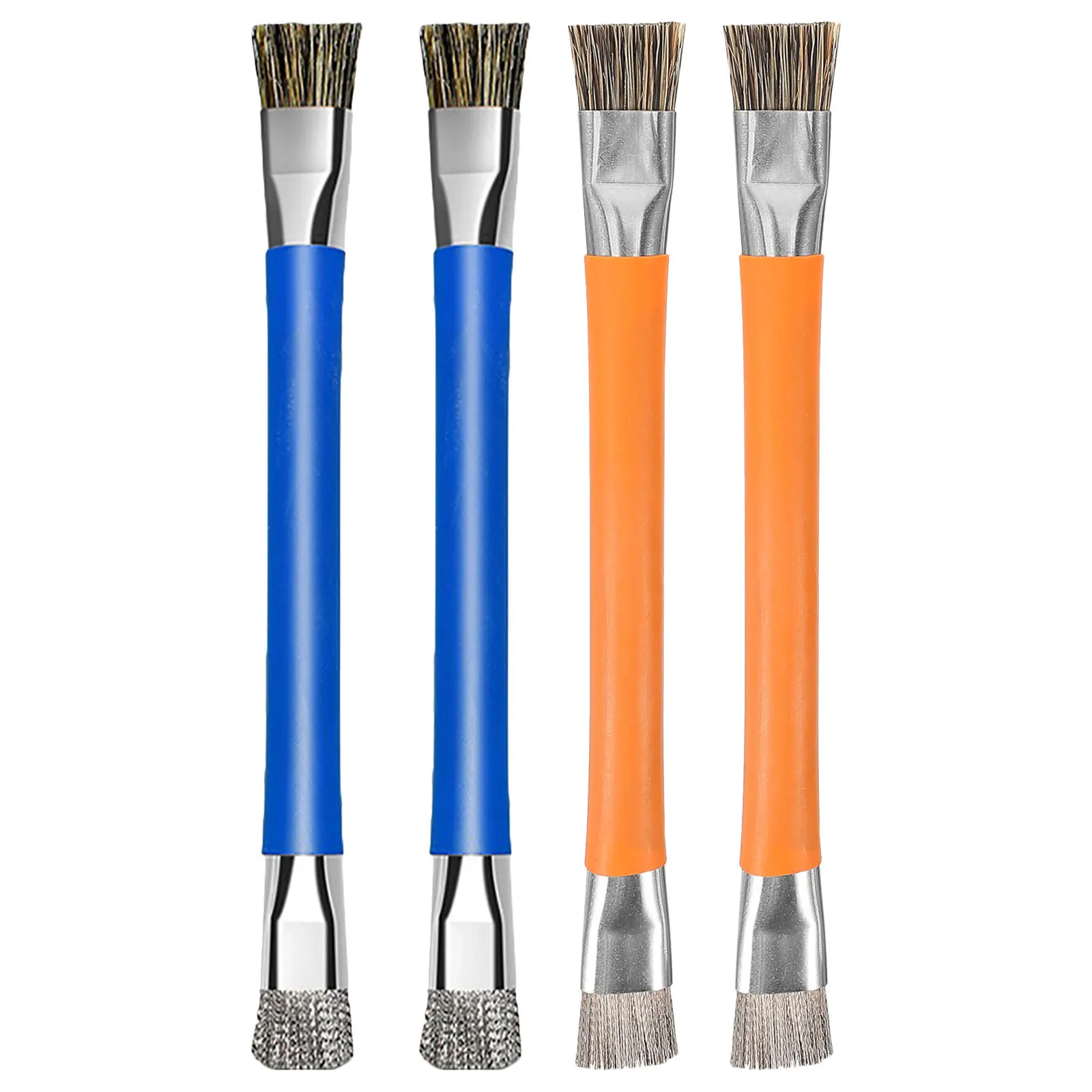 

4Pcs Motherboard Cleaning Brush Steel Wire Brush Sturdy Metal Handle Precision Cleaning Phone Motherboard Pcb Keyboard