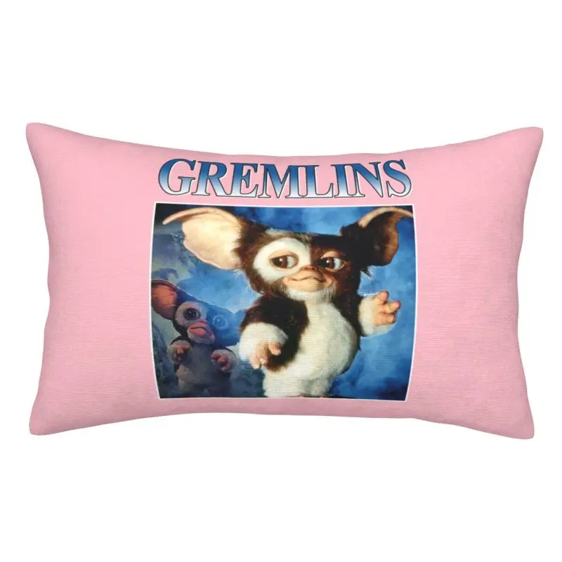 Custom Vintage Gremlinse Cushion Cover 60cmx40cm Gizmo 80s Movie Mogwai Monster Velvet Nordic Pillow Case Rectangle