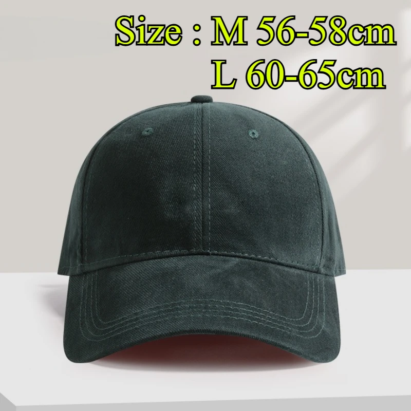 

Extra Large Size Baseball Cap for Big Head Unisex Cotton Solid Color Vintage Oversize Hat, Adjustable Casual Cap for Men Women
