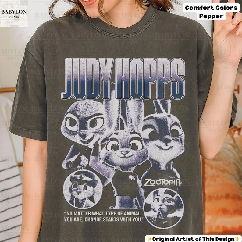 قميص Zootopia، مجموعة شخصيات متطابقة، قميص الرحلة، Zootopia 2 قمصان Nick Wilde Judy Hopps #3