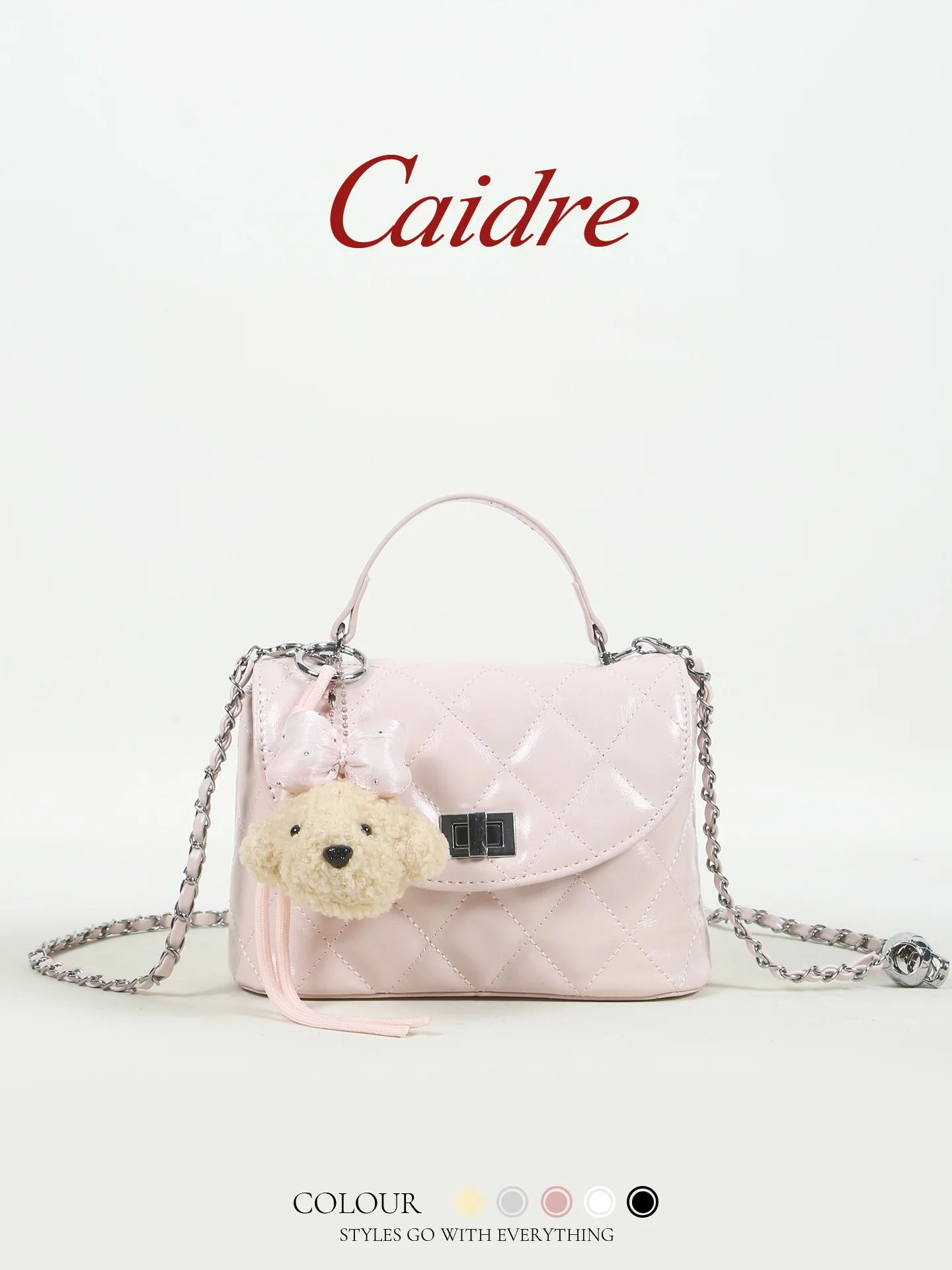 

Caidre Diamond Pattern Chain Handbag Small Square Bag Women's Birthday Gift Cute Shoulder Bag High Quality Crossbody Bag