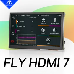 Mellow FLY HDMI7 LCD HDMI Display Touch Klipper Screen For DIY 3D Printer Parts VzBoT Voron Accessories For Raspberry Pi Fly Pi