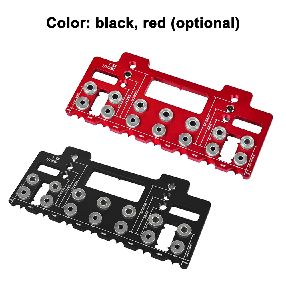 

Алюминиевый комплект приспособлений для карманных отверстий, 1 комплект локатора отверстий для шага ручки, направляющий приспособление для сверления штифтов в полке, шаблон для сверления прямых отверстий