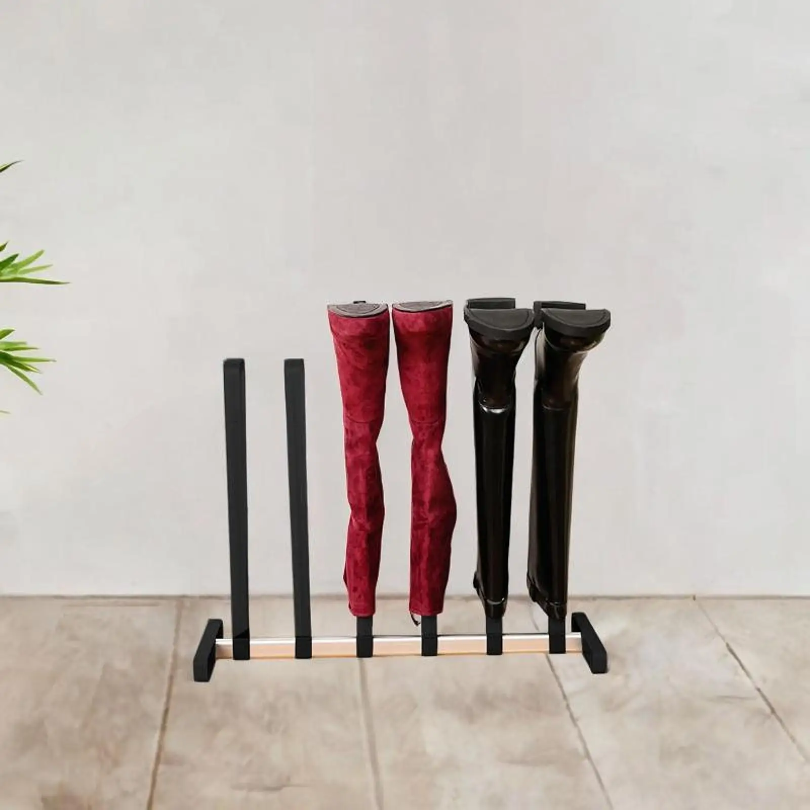 

Metal Boot Rack Easy Installation Space Saving Welly Holder Shoes Organizer Boots Stand for Indoor Bedroom Dorm Entryway Hallway