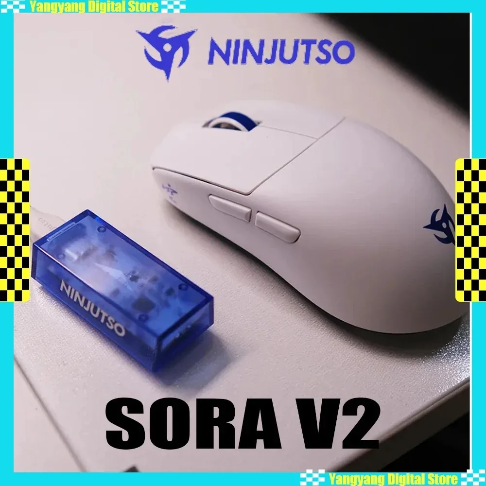 

Ninjutso Sora V2 Wireless Mouse 8k PAW3395 SNAPPYFIRE 2.4G Dual Mode E-Sports Gaming Mouse Lightweight PC Gamer Accessories Gift