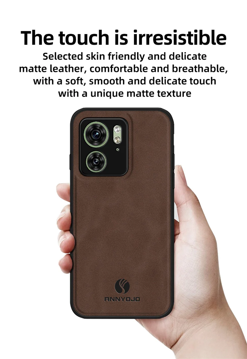 Per Motorola Edge 40 XT2303 Custodia con piastra magnetica incorporata Superficie in pelle PU Cover posteriore rigida Custodia per telefono opaca per Moto Edge 40 5G