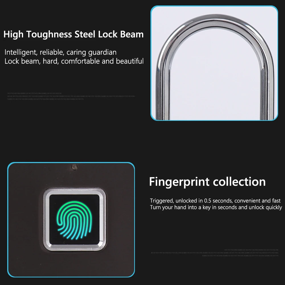 

1/2 шт. водонепроницаемый умный дверной замок с отпечатками пальцев 0,5sec разблокировка противоугонный USB перезаряжаемый замок безопасности для чемодана O10