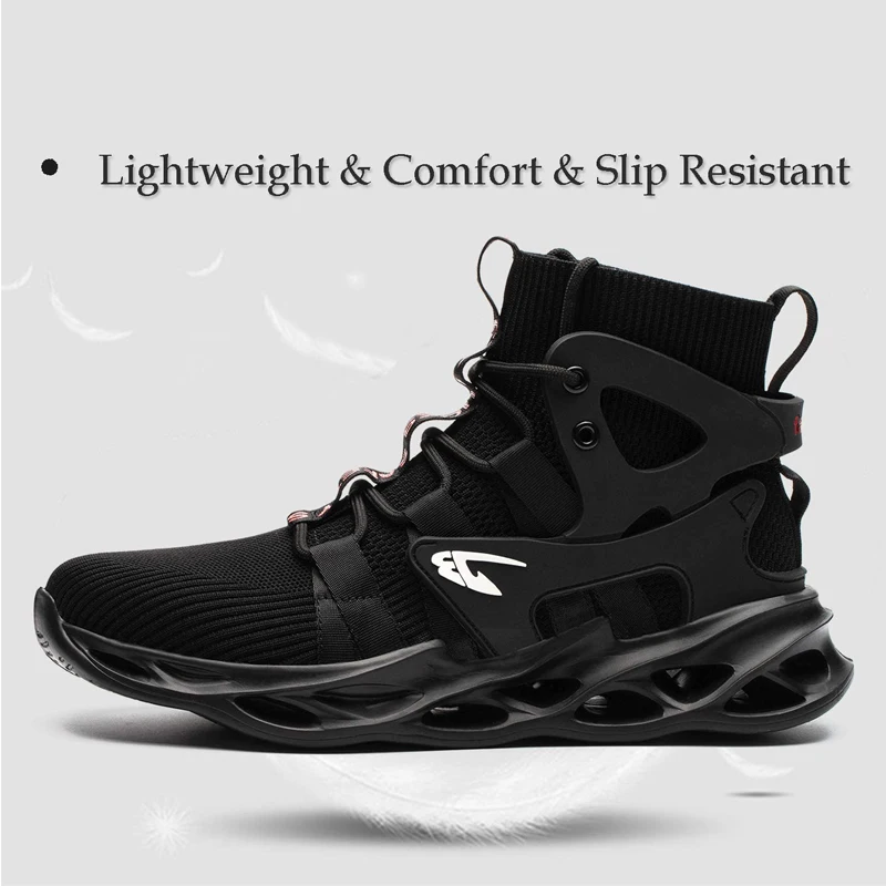 Work Safety Steel Toe Boot Lightweight Breathable Industrial Construction Boots Sneakers for Men