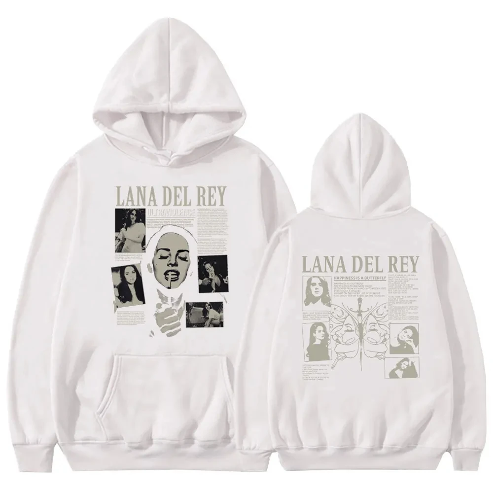 Fashion Singer Lana Del Rey Printed Hoodies Men Woman Oversized Hip Hop Hoodie Sweatshirts Pullovers Unisex Tracksuits Clothing