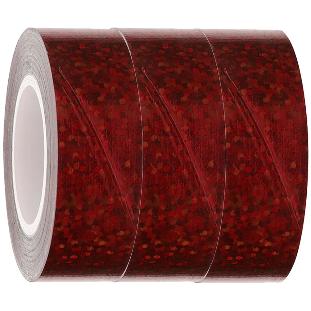 

3pcs 3 Rolls Glitter Duct Strong Heavy Duty Fabric For Christmas Crafts Repair Black Decorative Tape Stickers Wood Tile Carpet