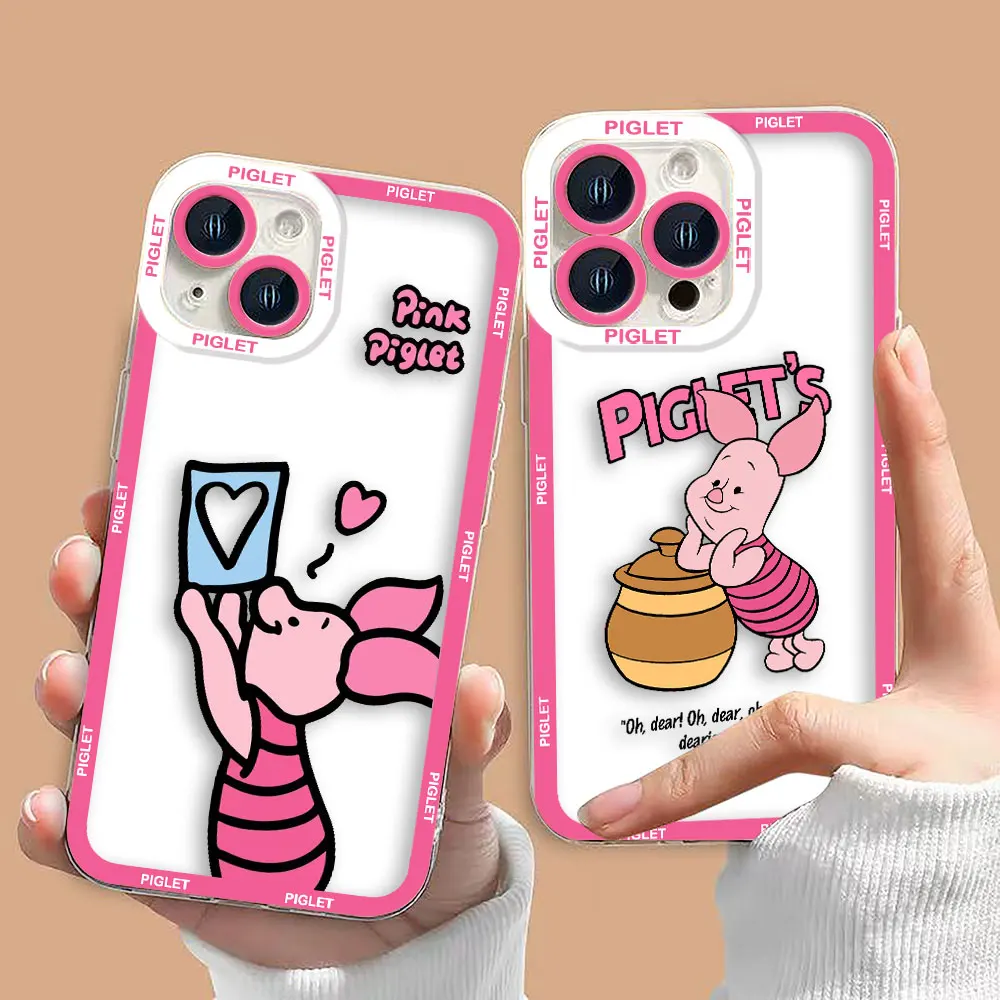 ديزني لطيف P-الخنزير واضح جراب هاتف ل VIVO S1 Z1X V20 V21 V21E V23 V23E V25 V27 V27E V29E V30E V30 V40 V50 V60 لايت حافظة من البولي يوريثان