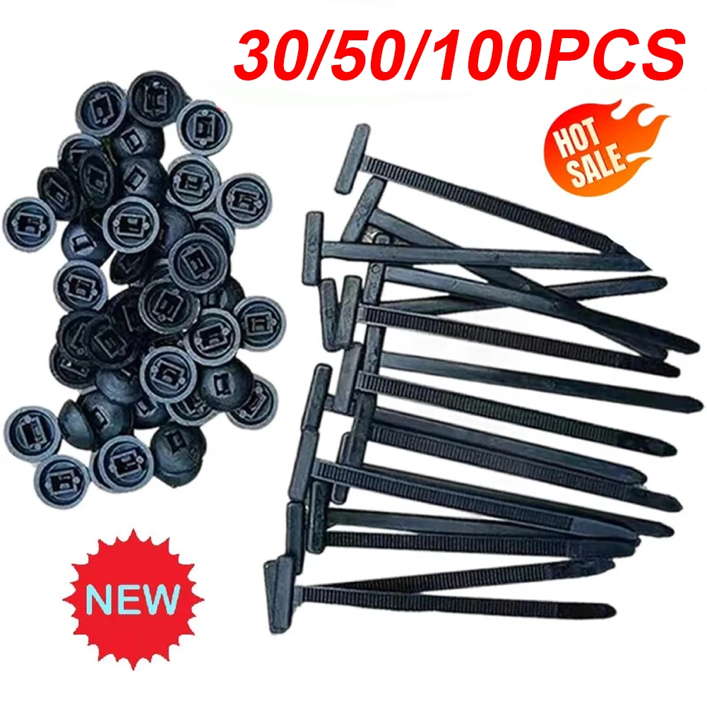 Self Locked Nylon Cable Tie Push Clips Releasable Zip Straps Car Pipe Wire Fastener Binding Fixed Cable Organizer