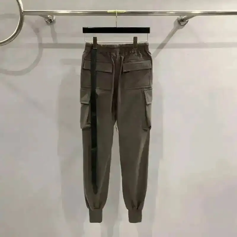 HKSH Men'stide Dark Wszechstronna odzież robocza Casual Pocket Decoration Slim Fit Długie spodnie Bawełniana moda RO Style Chic Trousers HK1386 — zdjęcie 5