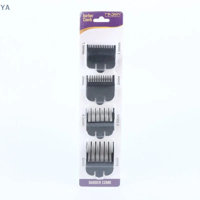 【SA】1/2/3/4Pcs Hair Clipper Guards Guide Combs Trimmer Styling Tools Attachment Black Limit Comb Set Compatible 1.5/3/4.5/6mm view 4