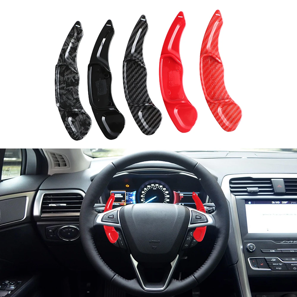 2pcs Car Steering Wheel Shift Paddle Shifter Extended For Ford Mondeo 2013-2018 Taurus Edge 2015-2018 Explorer 2016-2019