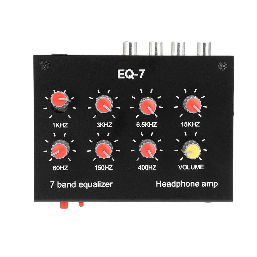 EQ-7 7 7 Equalizador Amplificador De Áudio, 7 Equalizador De Estágio, Alto Médio Baixo, Pré-amplificador Ajustável, Telefones, Computadores, Fones