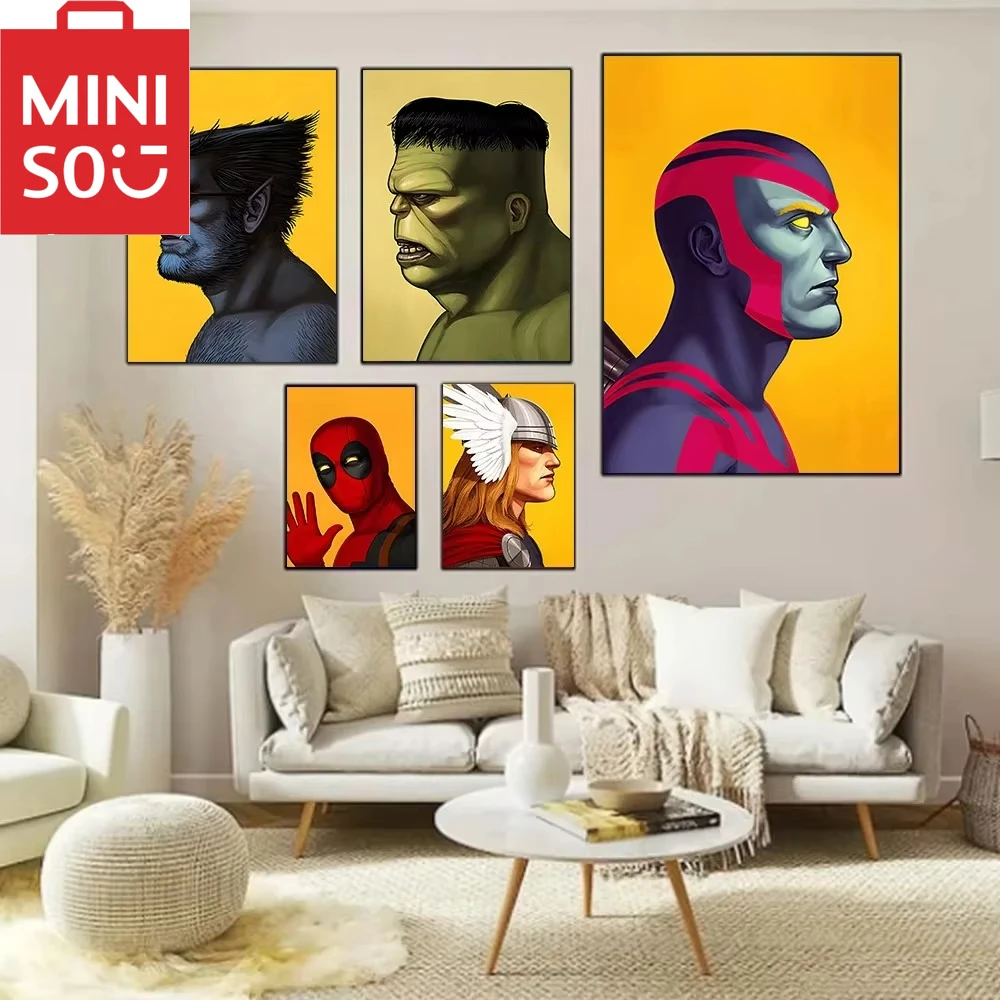 MINISO Marvel superhéroes vengadores Spider-Man Iron Man cabeza 5D diy à la main diamante peinture Kits arte artesanía perceuse