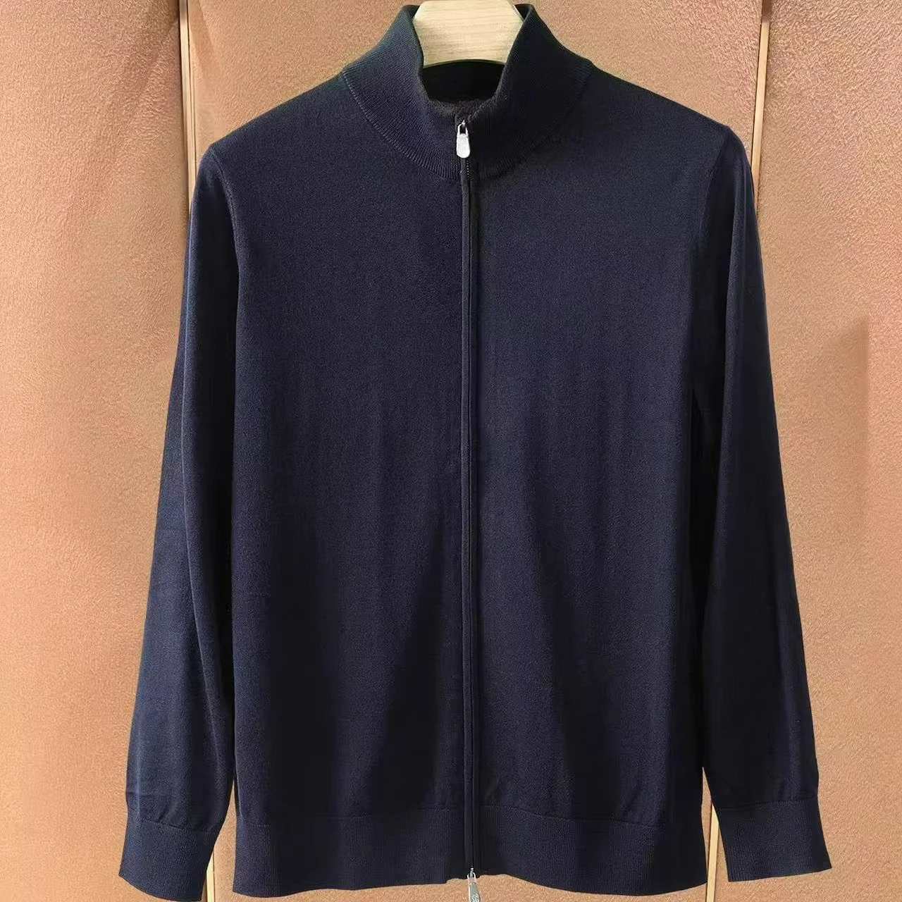 إيطاليا BC الرجال الخريف والشتاء موضة جديدة نصف سستة الوقوف الرقبة محبوك سترة رجال الأعمال عادية كم طويل سترة #3