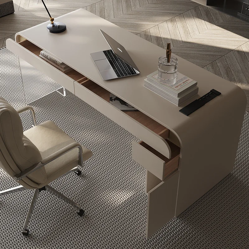 Inventory Liquidation‌ minimalist desk light luxury modern desk home study simple high-end acrylic study computer desk