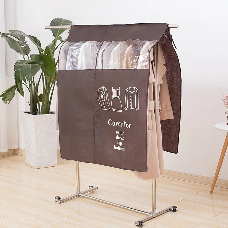 Clothes Hanging Dust Cover Dress Suit Coat Storage Bag Case Organizer Wardrobe Dress Clothing Hanging Dust Cover