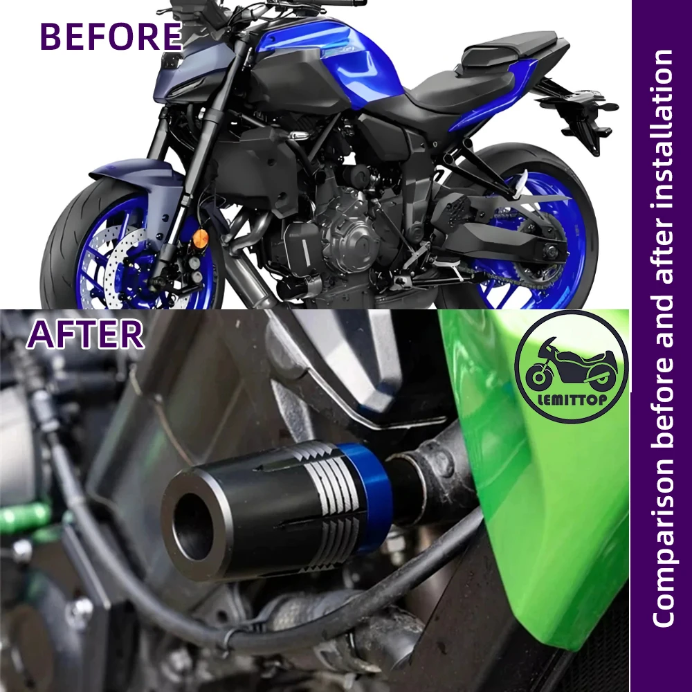 

For YAMAHA MT07 MT-07 FZ07 FZ-07 Tracer7002014-2025 Motorcycle Accessories Frame Sliders Falling Protection Crash Protector Pad