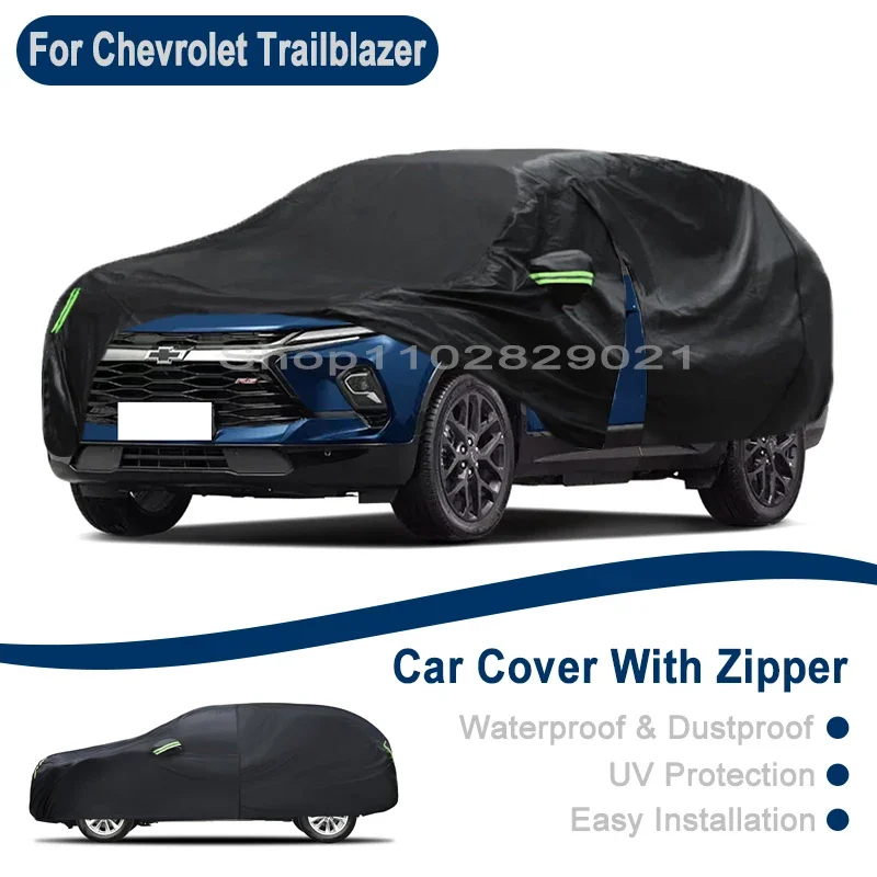 

Всепогодный чехол для автомобиля Chevrolet Trailblazer - с боковой молнией, водонепроницаемый, пылезащитный, солнцезащитный
