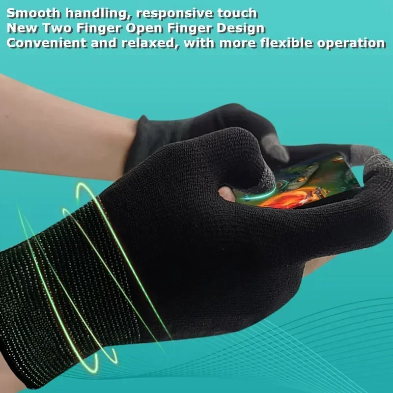 1/2 Pairs L1R1 المحمول لعبة فنجر المهد الألعاب Sweatproof المضادة للانزلاق شاشة تعمل باللمس كم تنفس الألعاب اكسسوارات الألياف قفاز