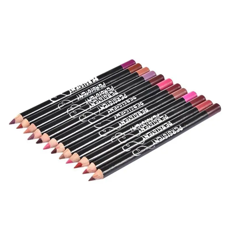 12 Colors Lipliner Pencil Lip Makeup Lipstick Pencils Waterproof Lipliner Lady Charming Lip Liner Cosmetics Maquiagem