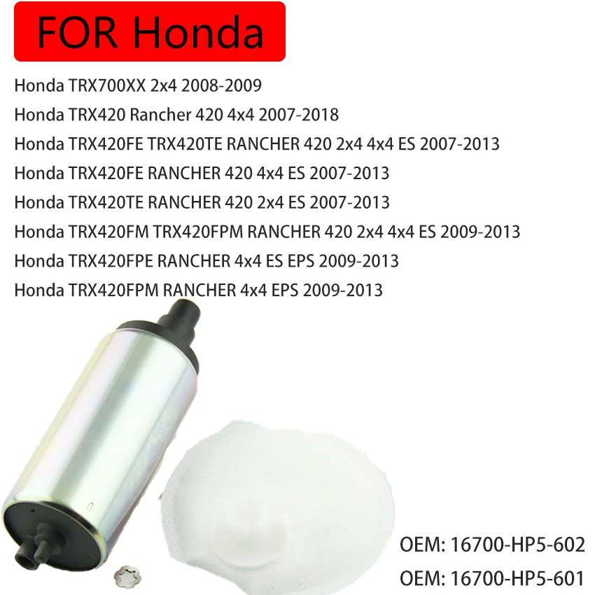 

Motorcycle fuel pump For Honda TRX700XX TRX420FE TE FM FPE FPM RANCHER 420 TRX500FE FM FA FPE FPM FPA FOREMAN 500 ES EPS