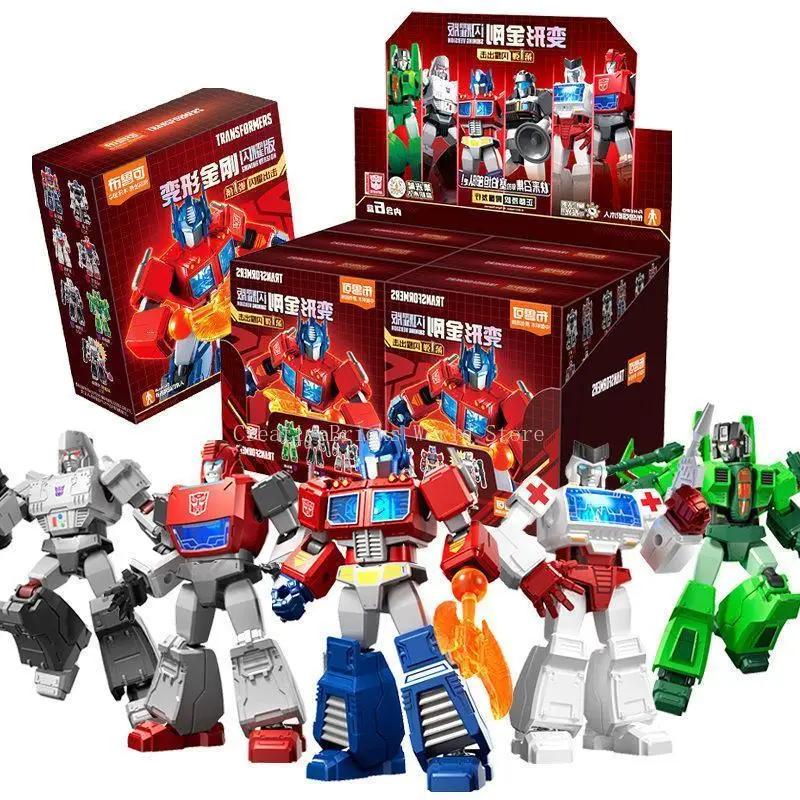 Blokees Building Blocks Figure Transformers Shining Version Wave 1 Mecha Model Ornament Collectible Assembled Toy Gifts