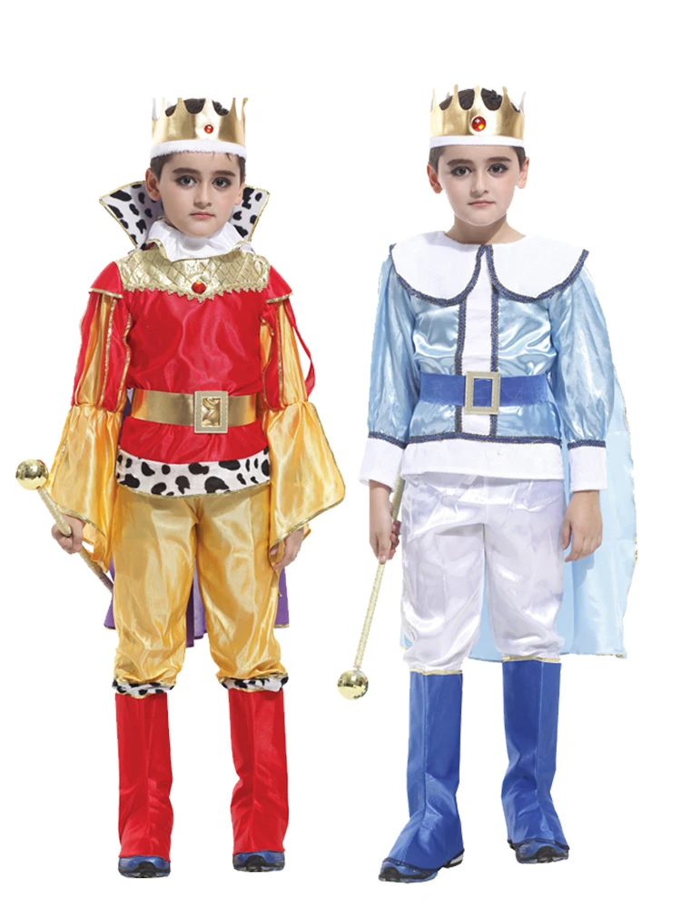 Costume da principe rinascimentale medievale per ragazzi, vestito operato Mardi per feste di Halloween per bambini di artù Cosplay