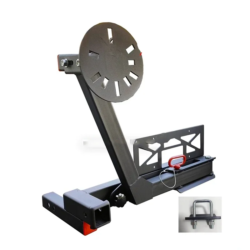 Universal Spare Tire Rack Carrying Bracket Trolley Trailer Bar Square Mouth Installation Foldable and Pull-out