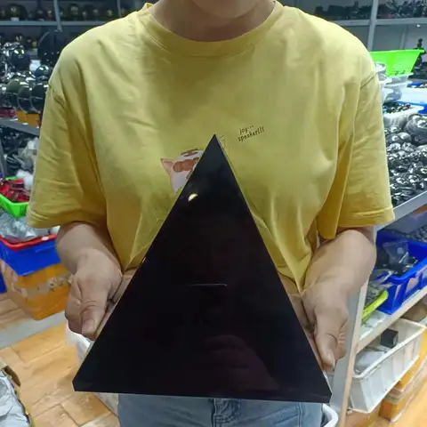 4-20cm Natural Mineral Black Tourmaline Crystal Point Healing  Healing Pyramid Natural Mineral Triangled Crystal Point Wholesale