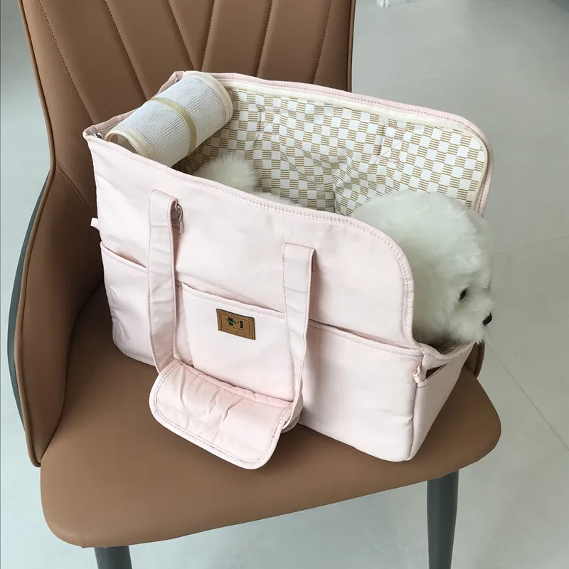 Portable Dog Bag Pet Cat Shoulder Handbag Car Seat bed safety belt Travel Canvas fabric Dogs carrier Chihuahua Dog Supplies