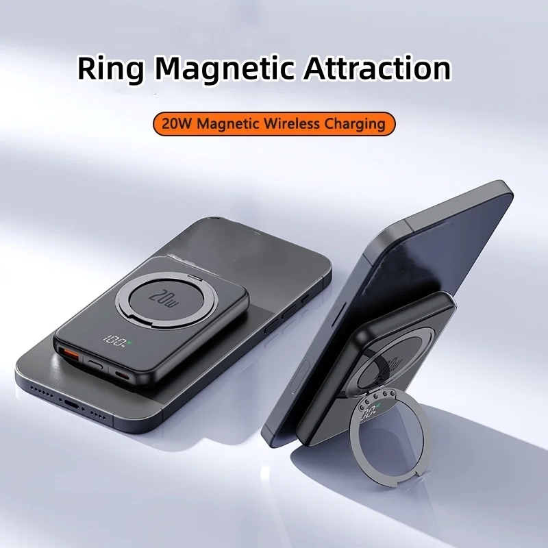 

5000mAh 20W Magnetic Wireless Charger Power Bank for iPhone 15 Xiaomi Huawei Fast Charging Powerbank Portable Induction Charger