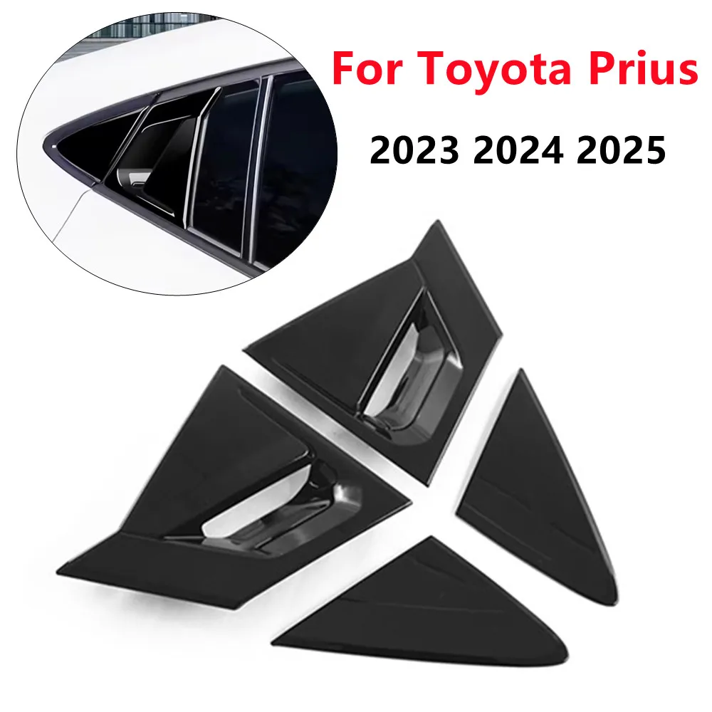 

2PCS For Toyota Prius 2023-2025 Car Rear Window Quarter Louver Cover Side Vent Shutter Trim Scoop ABS Accessories Parts