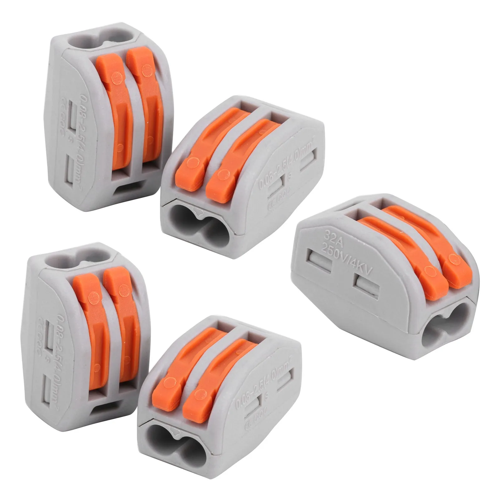 100Pcs Push Wire Wiring Connector Quick Connect Line Terminal Blocks Parallel DevicePCT-212